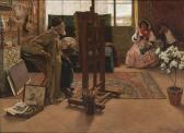 ÁLVAREZ SALA VENTURA Campesinos Del Lacio En El Estudio Del Anciano Pintor ÁLVAREZ SALA VENTURA Campesinos Del Lacio En El Estudio Del Anciano Pintor
