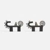 AAGAARD Carl Frederik Peder Andirons, Pair AAGAARD Carl Frederik Peder Andirons, Pair