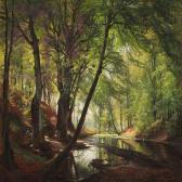 AAGAARD Carl Frederik Peder Skovsø. Fra Bondedammen Ved Hellebæk. Septembermorgen AAGAARD Carl Frederik Peder Skovsø. Fra Bondedammen Ved Hellebæk. Septembermorgen
