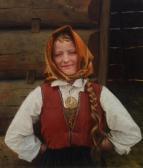 AAGAARD Carl Frederik Peder Young Woman In Rural Costume AAGAARD Carl Frederik Peder Young Woman In Rural Costume
