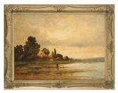 AARLDYCK Weite Flußlandschaft Mit Figurenstaffage AARLDYCK Weite Flußlandschaft Mit Figurenstaffage