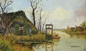 AARNOUTSE J. Estuario Del Fiume Con Capanni E Figura AARNOUTSE J. Estuario Del Fiume Con Capanni E Figura