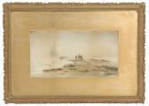 AARONS H. Figures On A Spit Of Land Observing Boats AARONS H. Figures On A Spit Of Land Observing Boats