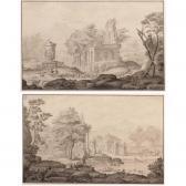 AARTMAN Nicolaes Matthijsz. A Pair Of Pastoral Landscapes, With Herders By Riverside Ruins AARTMAN Nicolaes Matthijsz. A Pair Of Pastoral Landscapes, With Herders By Riverside Ruins