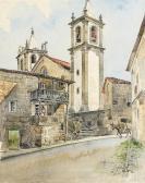 ABBOTT César Village View With Church ABBOTT César Village View With Church