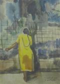 ABDALLA Hamed Woman Before A Fence ABDALLA Hamed Woman Before A Fence