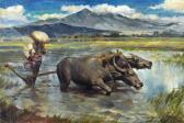ABDULLAH Raden Basoeki Ploughing The Sawah ABDULLAH Raden Basoeki Ploughing The Sawah