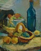 ABRAMOVICZ Leon Betitelt "stillleben Mit Korb Und Flasche" ABRAMOVICZ Leon Betitelt "stillleben Mit Korb Und Flasche"