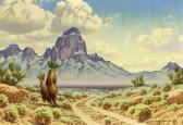 ACEVES JOSÉ Desert Landscape With Cactus ACEVES JOSÉ Desert Landscape With Cactus