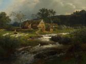 ACHENBACH Andreas Landschaft Mit Bauernhaus Und Wildbach ACHENBACH Andreas Landschaft Mit Bauernhaus Und Wildbach