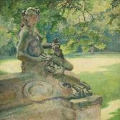 ACHTENHAGEN August Sandstone Figure In A Park ACHTENHAGEN August Sandstone Figure In A Park