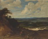 ACHTSCHELLINCK Lucas A Landscape With Figures And A Wagon On A Track In The Foreground ACHTSCHELLINCK Lucas A Landscape With Figures And A Wagon On A Track In The Foreground