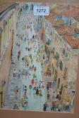 ACKROYD Abe Figures In A Busy Street Scene ACKROYD Abe Figures In A Busy Street Scene