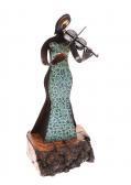 ADAIN LAMBERT Violinist On A Burr Walnut Plynth ADAIN LAMBERT Violinist On A Burr Walnut Plynth