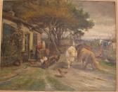 ADAM Charles Donovan Farmyard Scene ADAM Charles Donovan Farmyard Scene