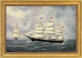 ADAM Edouard, A. du Havre Portrait Of The Ship "jacob A. Stamler ADAM Edouard, A. du Havre Portrait Of The Ship "jacob A. Stamler