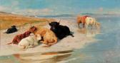 ADAM Joseph Denovan Highland Cattle By An Estuary ADAM Joseph Denovan Highland Cattle By An Estuary