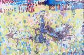 ADAMS Danton F. Figures In An Open Carriage ADAMS Danton F. Figures In An Open Carriage