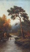 ADAMS Douglas River Scene With Fisherman ADAMS Douglas River Scene With Fisherman
