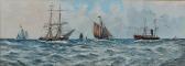 ADAMS E. A Variety Of Sailing Ships At Sea ADAMS E. A Variety Of Sailing Ships At Sea