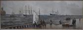 ADAMS Ernest D. A Busy Harbour Scene ADAMS Ernest D. A Busy Harbour Scene