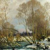 ADAMS Harry William Pollards By A Stream In Winter ADAMS Harry William Pollards By A Stream In Winter