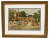 Adams R.L. Summer Landscape Depicting An English Cottage With A Victorian Garden Adams R.L. Summer Landscape Depicting An English Cottage With A Victorian Garden