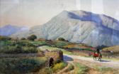 ADAMS S. West Of Ireland Landscape With Woman Riding A Pony ADAMS S. West Of Ireland Landscape With Woman Riding A Pony