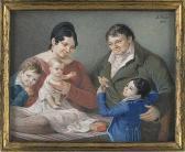 ADAMS Simon Portrait Der Familie Von Dr. Oeggl Mit Seiner Frau Und Drei Kindern ADAMS Simon Portrait Der Familie Von Dr. Oeggl Mit Seiner Frau Und Drei Kindern