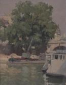 ADAMS W. Barges On The Seine, Paris ADAMS W. Barges On The Seine, Paris