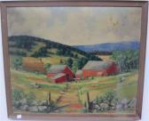 adams walter Red Barns In A Farm Landscape adams walter Red Barns In A Farm Landscape