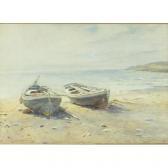 ADDERTON Charles William Moored Rowing Boats On The Beach ADDERTON Charles William Moored Rowing Boats On The Beach