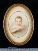 ADLER Christian A Baby, Wearing White Dress In Clouds. ADLER Christian A Baby, Wearing White Dress In Clouds.
