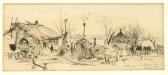 ADLER Richard Farm With Horse Wagons And Figures And Galley ADLER Richard Farm With Horse Wagons And Figures And Galley
