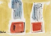 ADNAN Etel Untitled (abstract With Red Square) ADNAN Etel Untitled (abstract With Red Square)