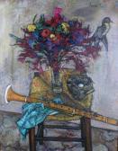 ADNET Francois Clarinette Et Bouquet De Fleurs Sur Lachaise ADNET Francois Clarinette Et Bouquet De Fleurs Sur Lachaise