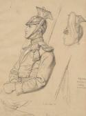 ADOLF WILHELM WALTHER Leibregiment/studien Zum Fürstenzug. Sammlung Von 3 Blättern Mit Soldaten- Und Waffenstudien ADOLF WILHELM WALTHER Leibregiment/studien Zum Fürstenzug. Sammlung Von 3 Blättern Mit Soldaten- Und Waffenstudien