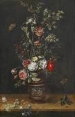 ADRIAENSSEN Alexander A Bouquet Of Flowers With Roses ADRIAENSSEN Alexander A Bouquet Of Flowers With Roses