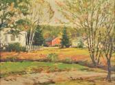AEGERTER August Samuel Fall Village Scene AEGERTER August Samuel Fall Village Scene