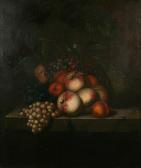 AELST van Evert Still Life Of Apples, Oranges, Grapes And Melon On A Ledge AELST van Evert Still Life Of Apples, Oranges, Grapes And Melon On A Ledge