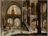 AERTS hendrick Tria Einer Gotischen Kirche Mit Figurenstaffage AERTS hendrick Tria Einer Gotischen Kirche Mit Figurenstaffage