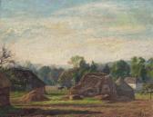 AGARD Charles Un Paysage De Foin En Face D'une Ferme AGARD Charles Un Paysage De Foin En Face D'une Ferme