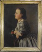 AGNEESSENS Edouard Portrait De Jeune Demoiselle AGNEESSENS Edouard Portrait De Jeune Demoiselle