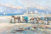 AGUILAR d' Michael Seaweed Gatherers On The Beach AGUILAR d' Michael Seaweed Gatherers On The Beach