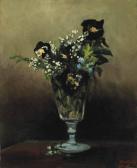 AHMET ALI Seker Dark Flowers In A Vase AHMET ALI Seker Dark Flowers In A Vase