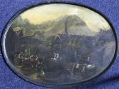 AHRY W.F. Figures Beside A Village Well AHRY W.F. Figures Beside A Village Well