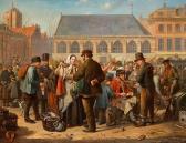 AKKERSDYK Jacob Multitude Of Figures On The Nieuwe Markt In Rotterdam AKKERSDYK Jacob Multitude Of Figures On The Nieuwe Markt In Rotterdam