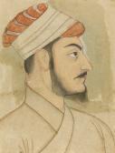 AL-DIN Sharaf A Head And Shoulders Portrait Of A Nobleman AL-DIN Sharaf A Head And Shoulders Portrait Of A Nobleman