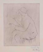 ALBERT Adolphe Portrait De Desboutin Gravant ALBERT Adolphe Portrait De Desboutin Gravant