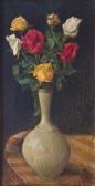 ALBIZU PERURENA Enrique Jarrón Con Rosas ALBIZU PERURENA Enrique Jarrón Con Rosas
